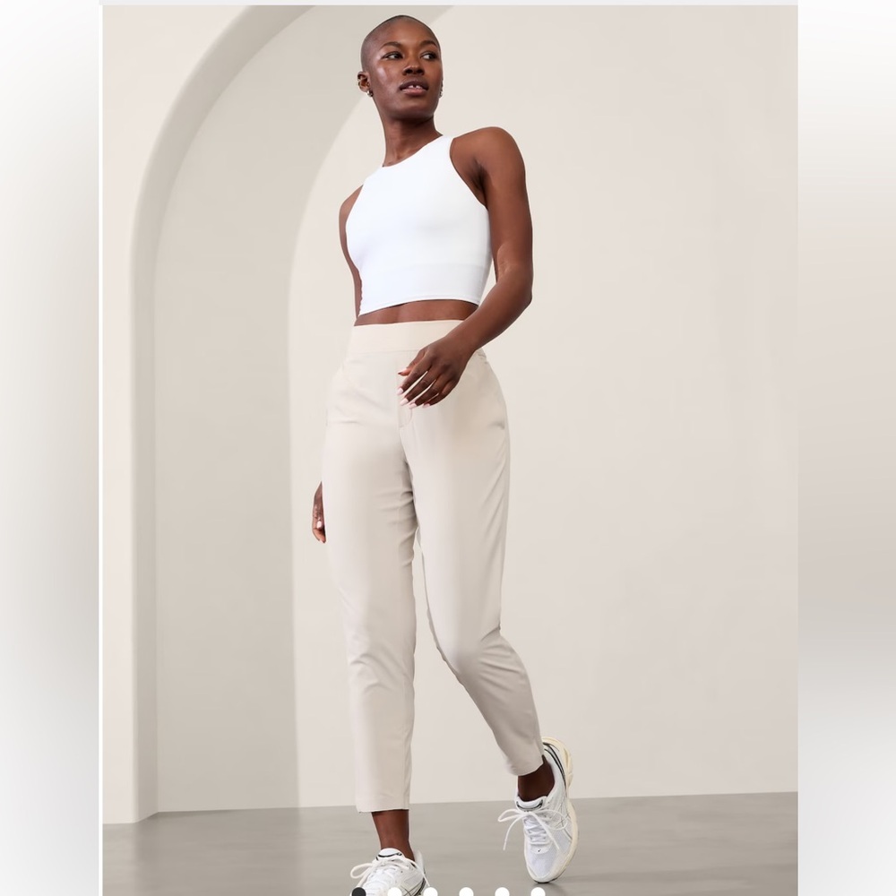 Athleta Cream Ankle Pants